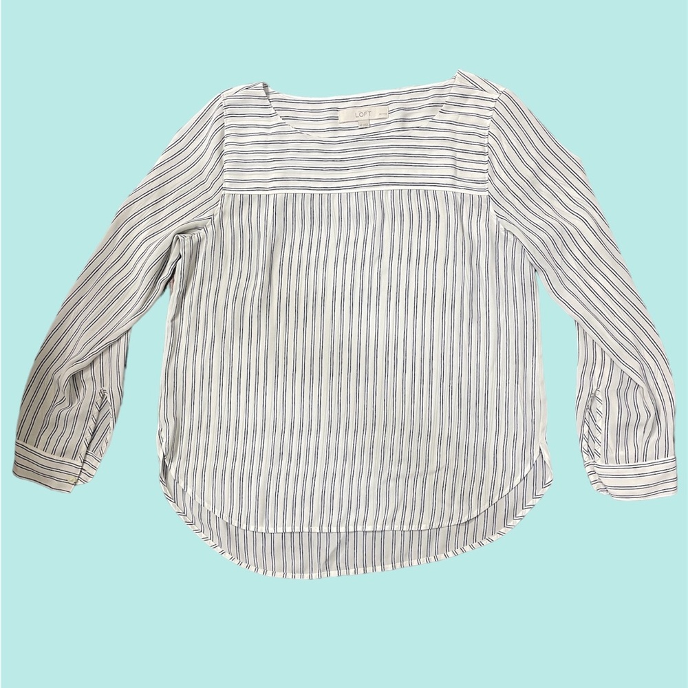Loft Stripe Blouse with Adjustable Sleeves -MP